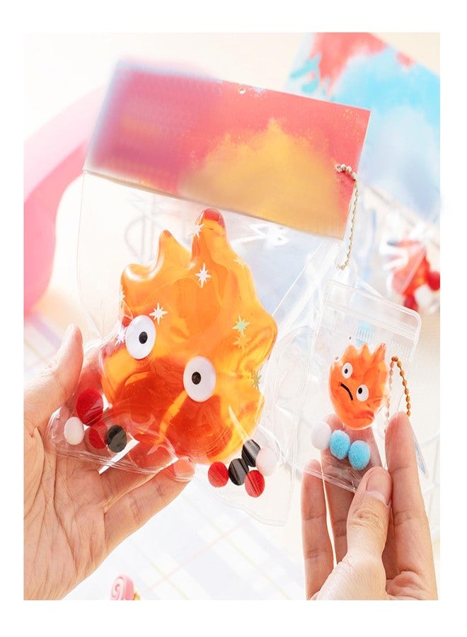 SHILIFE Taba Squishy,Stress Ball, Kawaii Squishies Toys,Stress Relieving Fur Ball Birthday Gift and Decoration|Squishy Fidget Toys for Anxiety&Relaxation|Perfect Desk Accessory for Adults (Red Fire Man) - Image 5